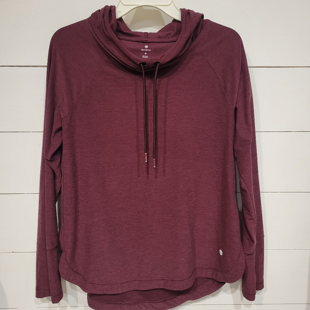 Apana Maroon Cowl Neck Pullover